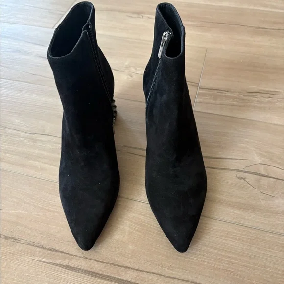 Antonio Melani Black Suede boots with cool heel 8m - Picture 2 of 10